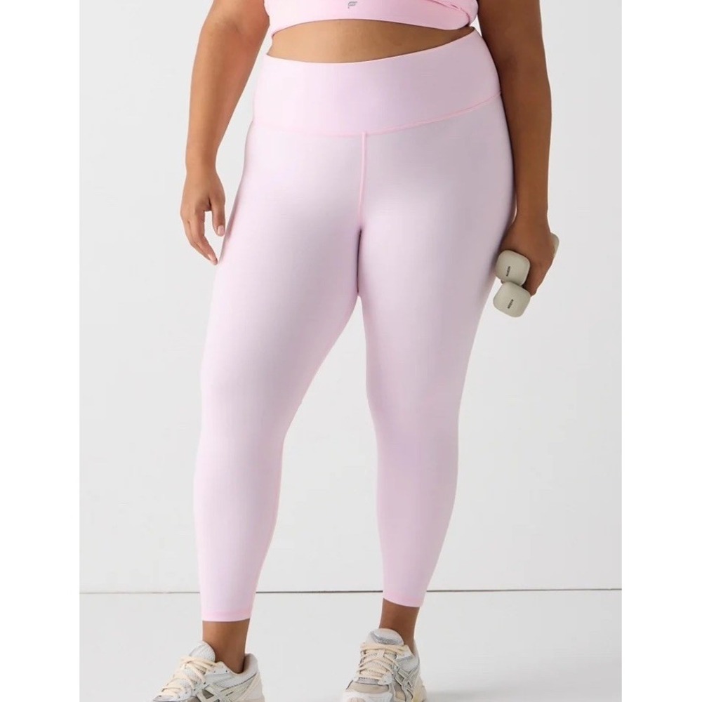 NWOT Women Fabletics Define PowerHold High Waisted Leggings Pink Marshmallow 3X